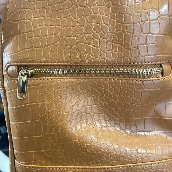 Wild Fable Cognac Croc Mini Dome Backpack Purse NWT - Picture 8 of 8